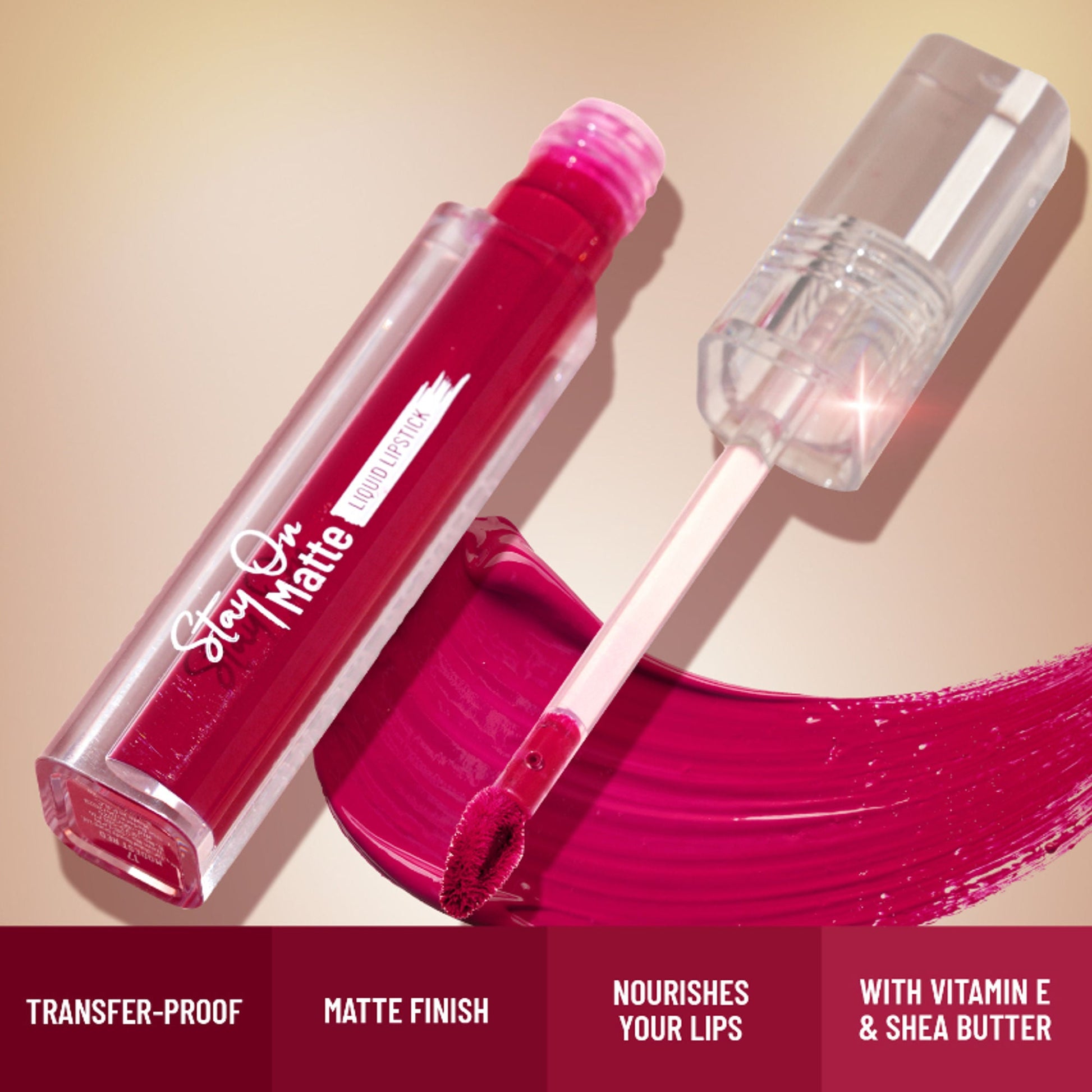 Swiss Beauty Stay On Matte Liquid Lipstick - 12 Love Pink