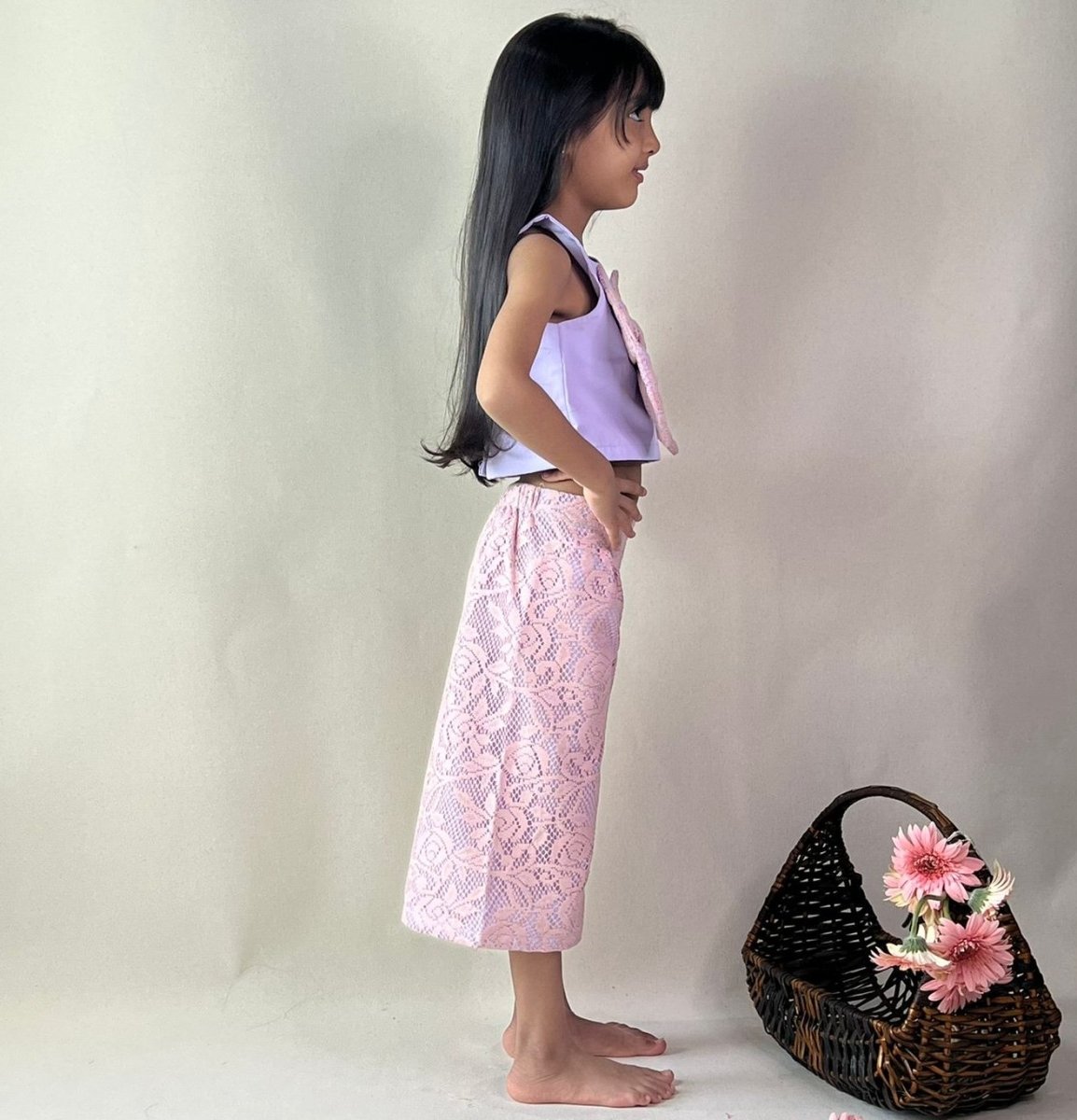 ArthLife Lavender And Pink Bow Co-Ord Set 