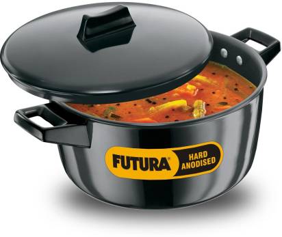 Hawkins Futura Hard Anodized Cook-n-Serve Bowl 23 cm Diameter 4 L with Lid (ACB40) | Grab2Buy