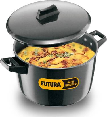 Hawkins Futura Hard Anodized Cook-n-Serve Bowl 5 L with Lid (ACB50) | Grab2Buy