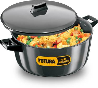 Hawkins Futura Hard Anodised Cook-n-Serve Bowl 6 L Capacity (ACB60) | Grab2Buy