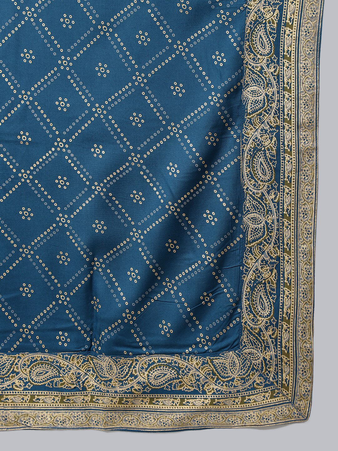 Khushal K Women Blue Ethnic Motifs Empire Kurta with Trousers & With Dupatta - Grab2buy