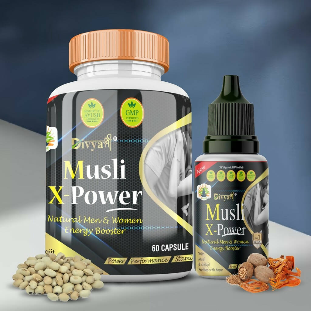 Divya Shree Musli X-Powder Capsule & Musli X-Power Oil Combo 