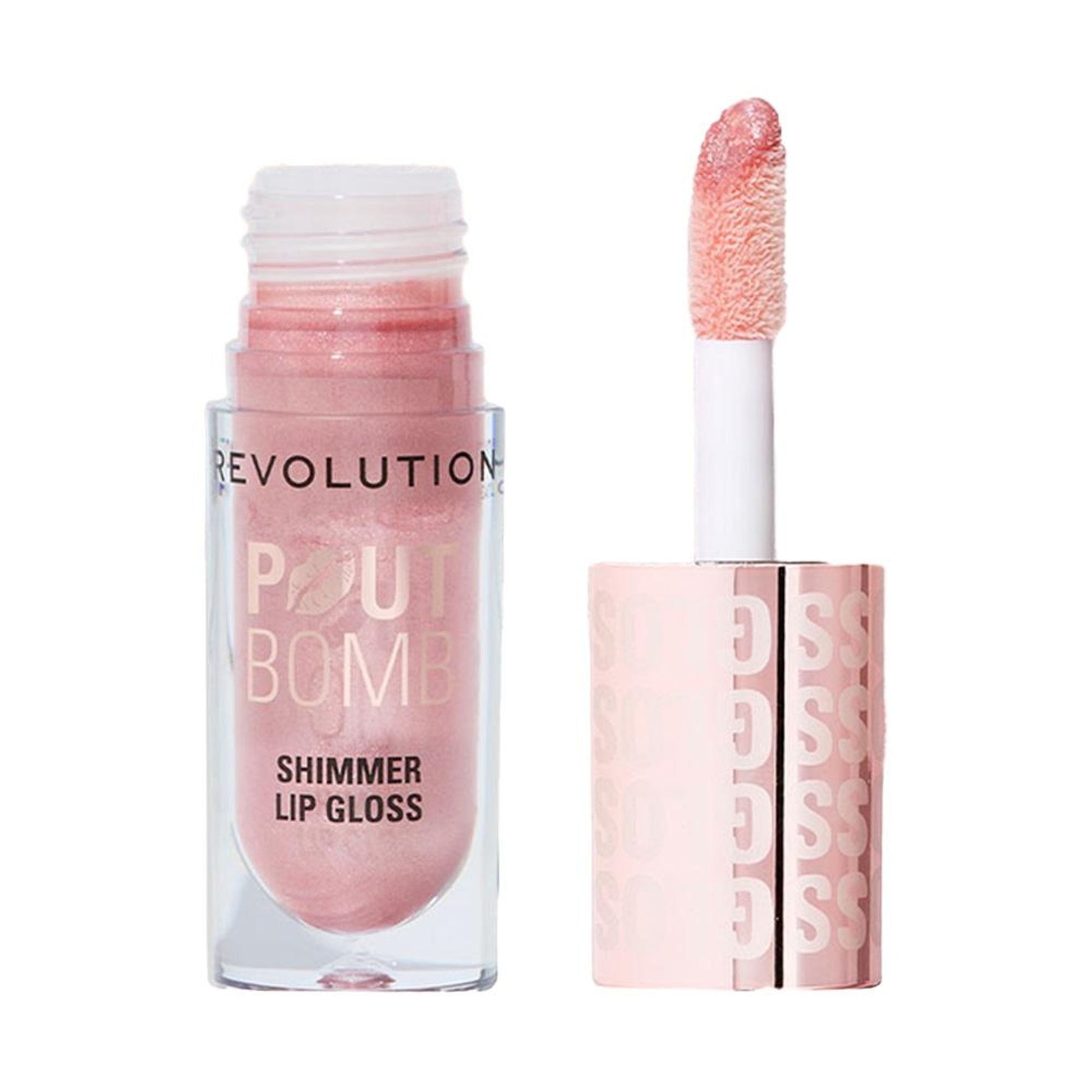 Makeup Revolution Pout Bomb Shimmer Lip Gloss - Shine Pink