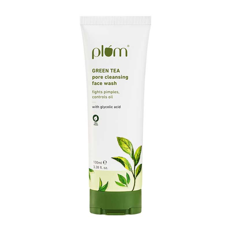 Plum Green Tea Pore Cleansing Face Wash With Glycolic Acid - Fights Acne & Oil For Clear Skin - Grab2buy