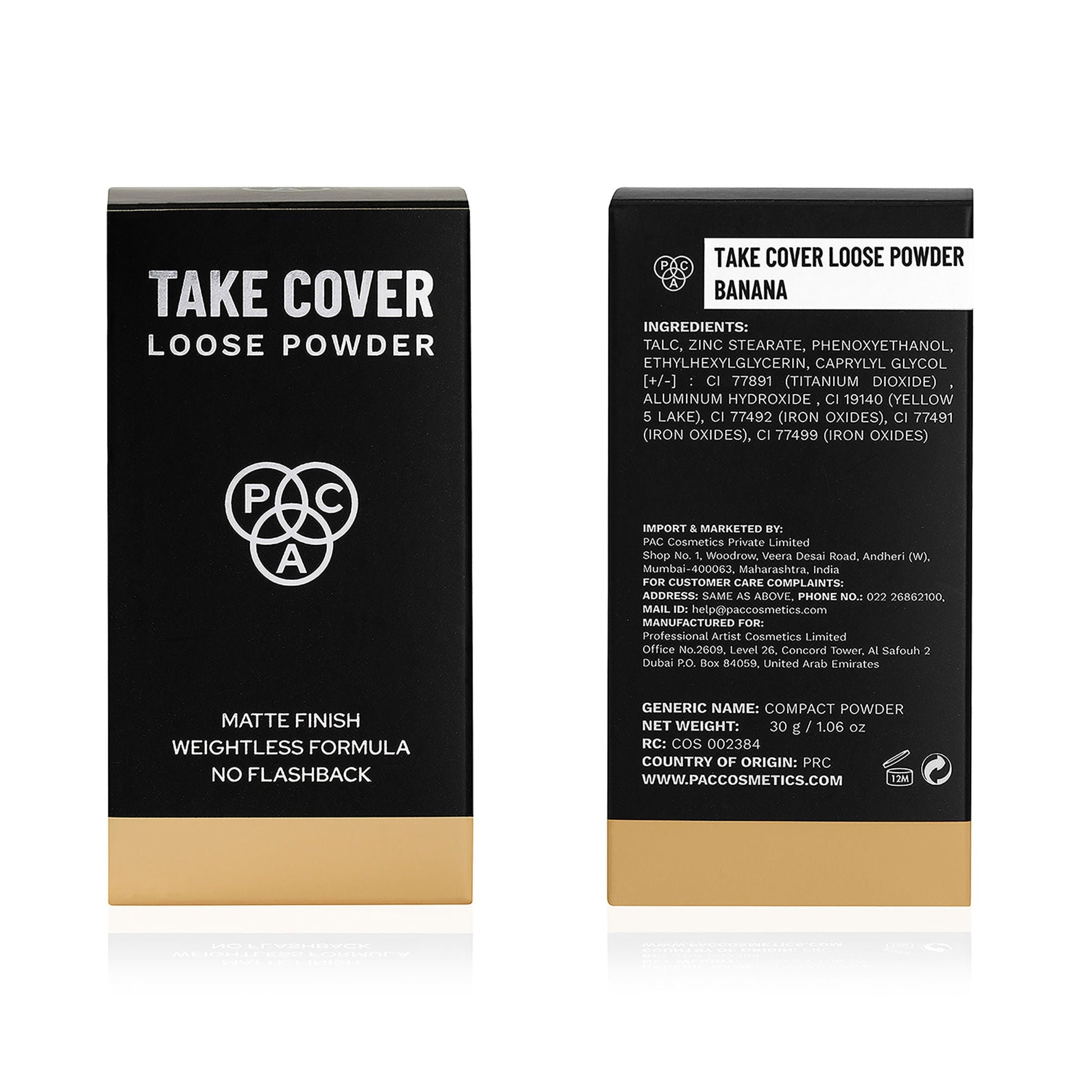 PAC Studio Take Cover Loose Powder - Banana