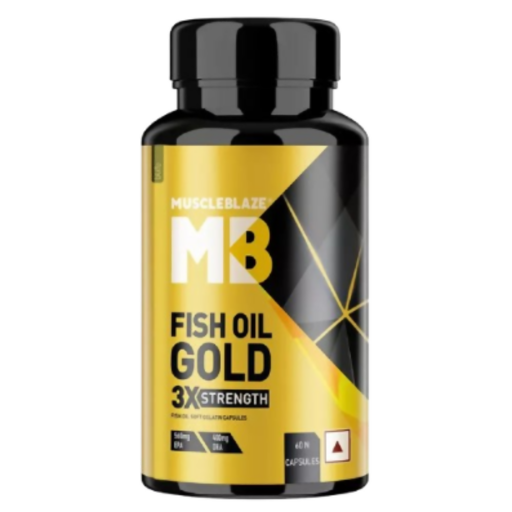 MuscleBlaze Omega 3 Fish Oil Gold Capsules 