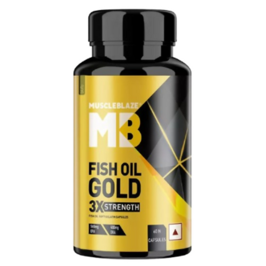 MuscleBlaze Omega 3 Fish Oil Gold Capsules 