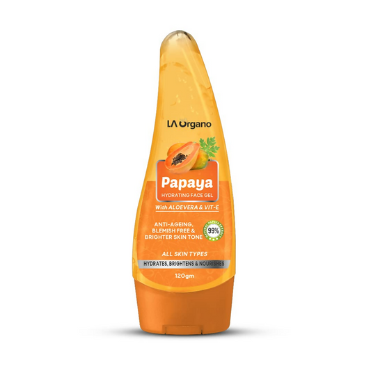 LA Organo Papaya Hydrating Face Gel with Alovera & Vit-E & Arabica Coffee Peel Off Mask Combo - Grab2buy