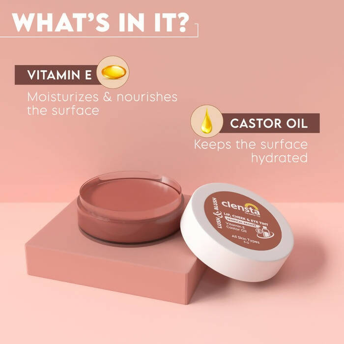 Clensta Lush & Blush Lip, Cheek & Eye Tint 05 Tropical Bronze 