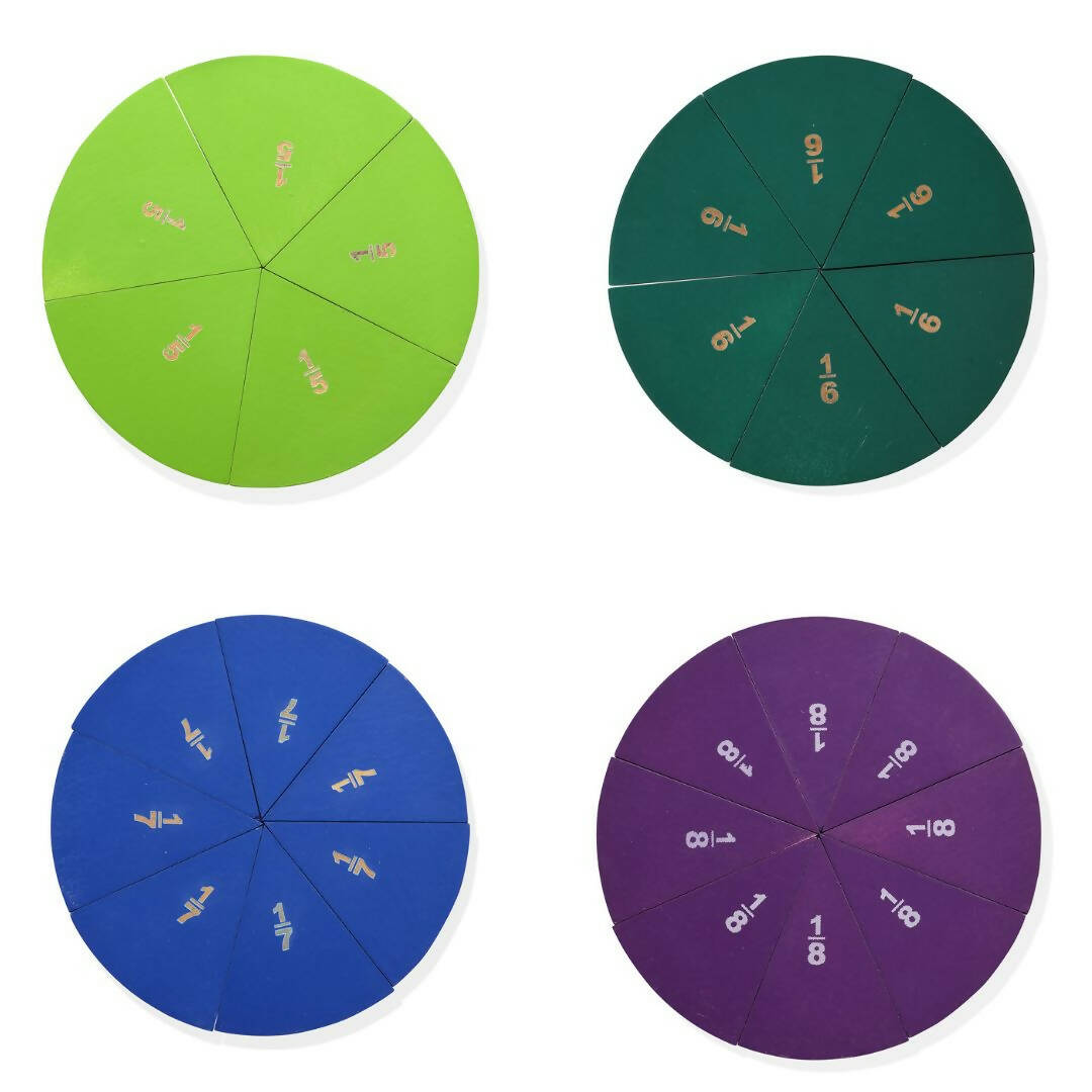 Nesta Toys Fraction Puzzle - Montessori Puzzle (57 Pcs) - Grab2buy