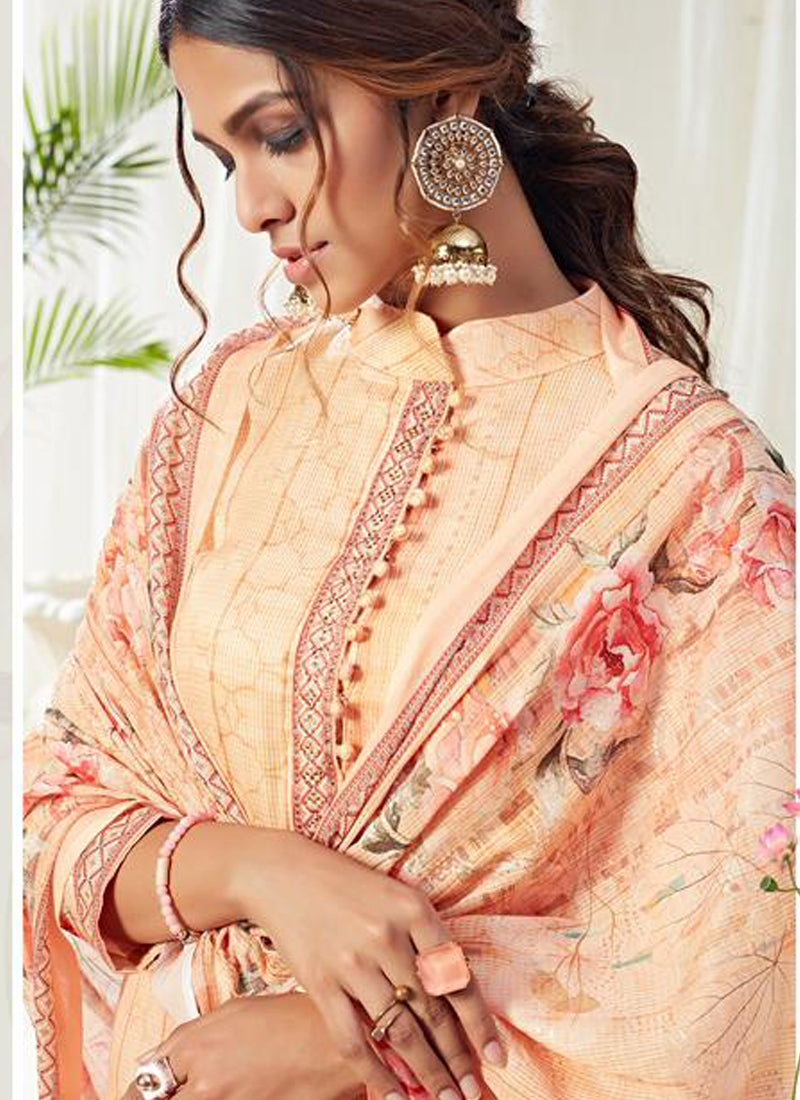 Vegaa Fashion Cream Cotton Digital Printed Swarwoski Work Salwar Suit  Grab2Buy Vegaa Fashion Grab2Buy