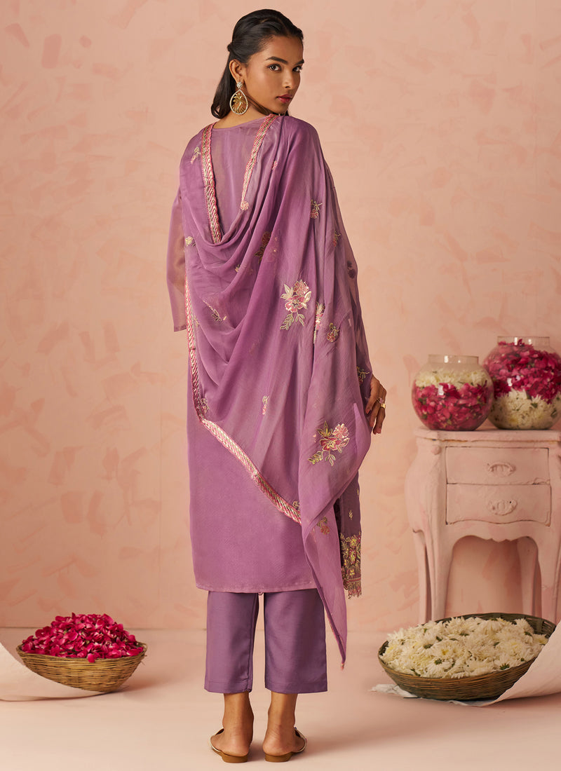 Vegaa Fashion Lavender Silk Zari Fancy Embroidered Designer Suit For Wedding  Grab2Buy Vegaa Fashion Grab2Buy