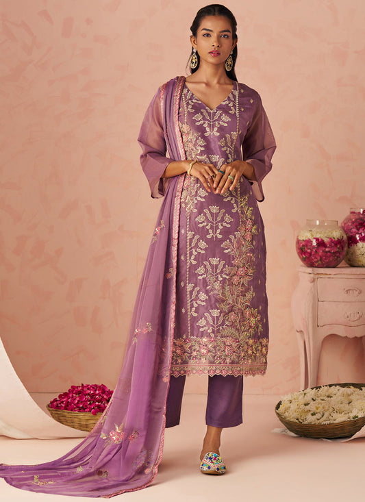 Vegaa Fashion Lavender Silk Zari Fancy Embroidered Designer Suit For Wedding  Grab2Buy Vegaa Fashion Grab2Buy