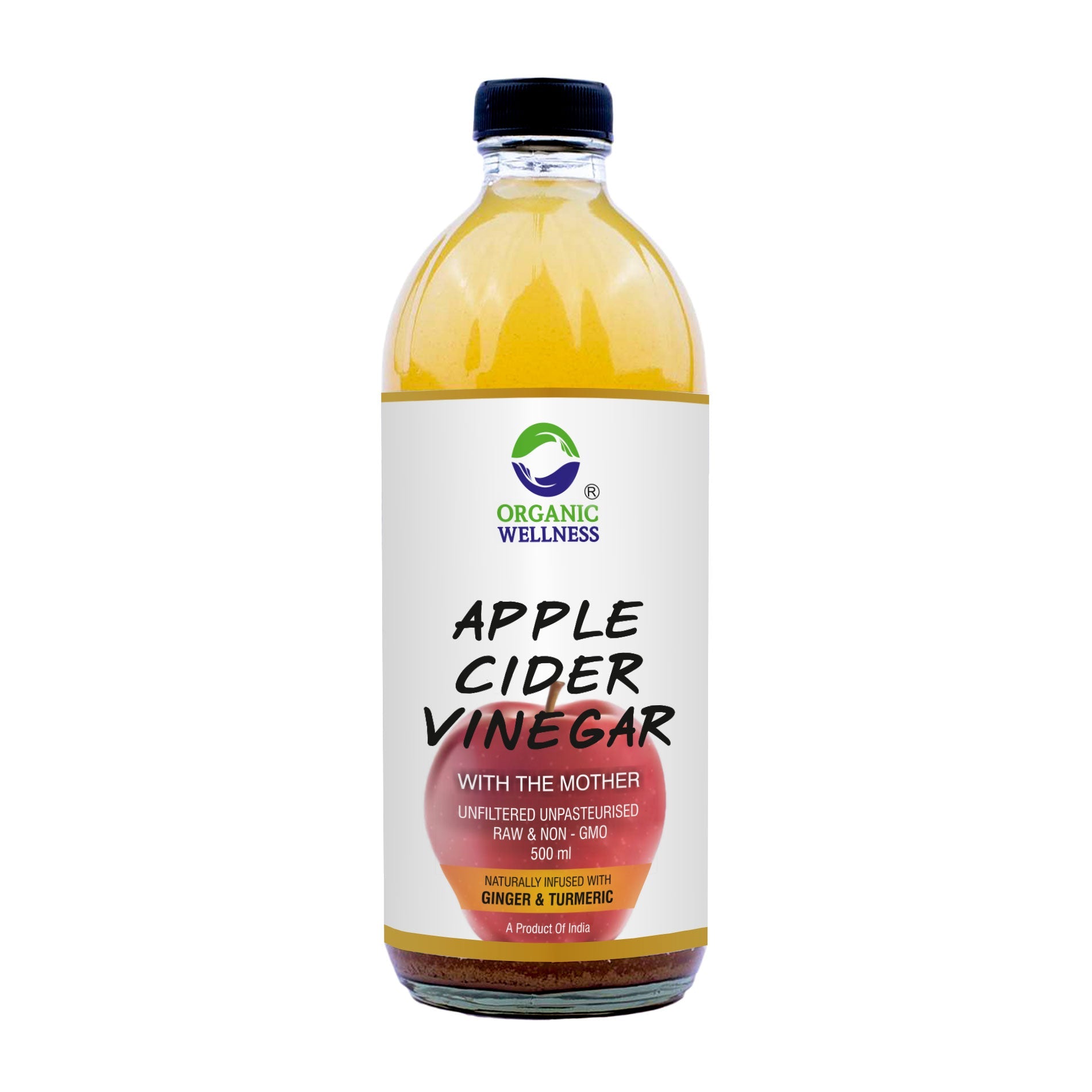 Organic Wellness Apple Cider Vinegar with Mother, Ginger & Turmeric - Grab2buy