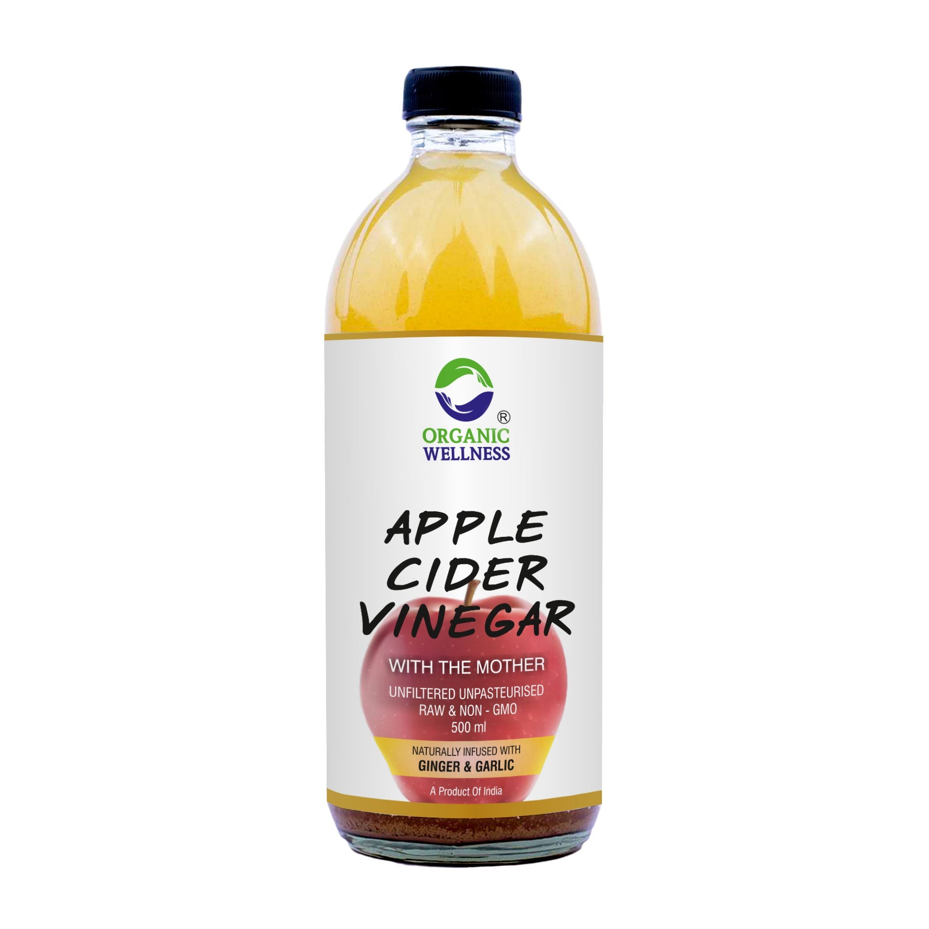Organic Wellness Apple Cider Vinegar with Mother, Ginger & Garlic - Grab2buy