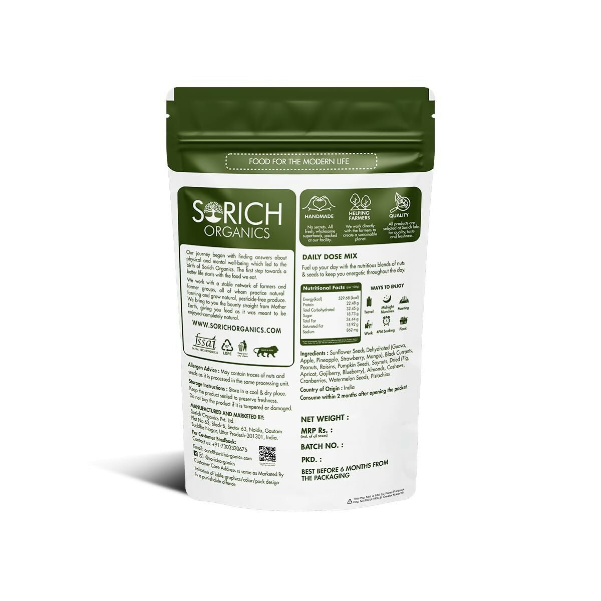 Sorich Organics Daily Dose Mix Nuts, Seeds and Berries 