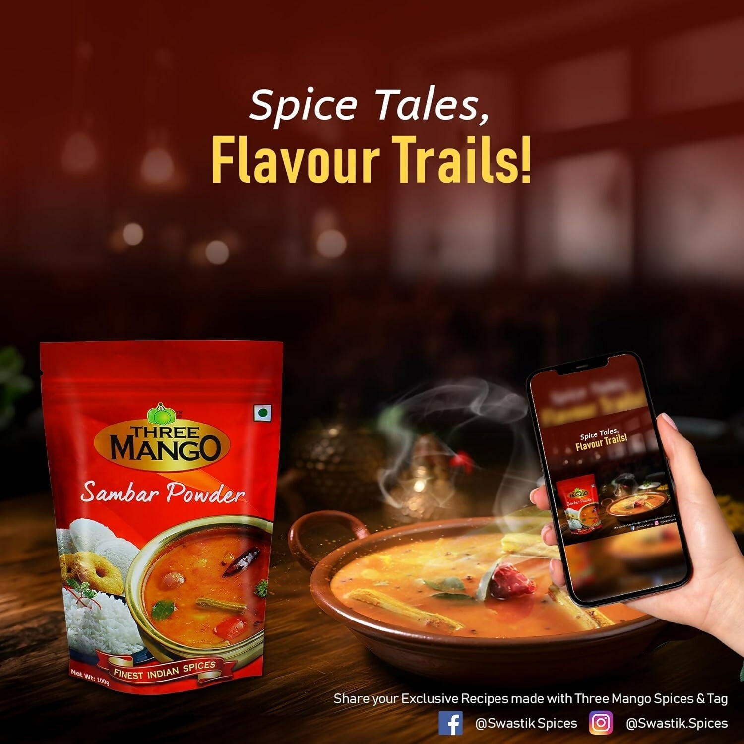 Three Mango Sambar Powder  Grab2Buy Three Mango Grab2Buy