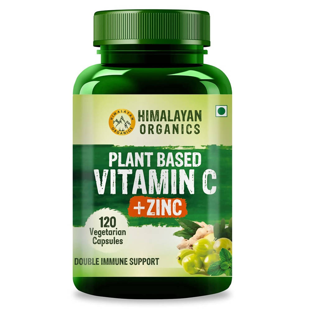 Himalayan Organics Plant Based Vitamin C + Zinc Double Immune Support Vegetarian Capsules 