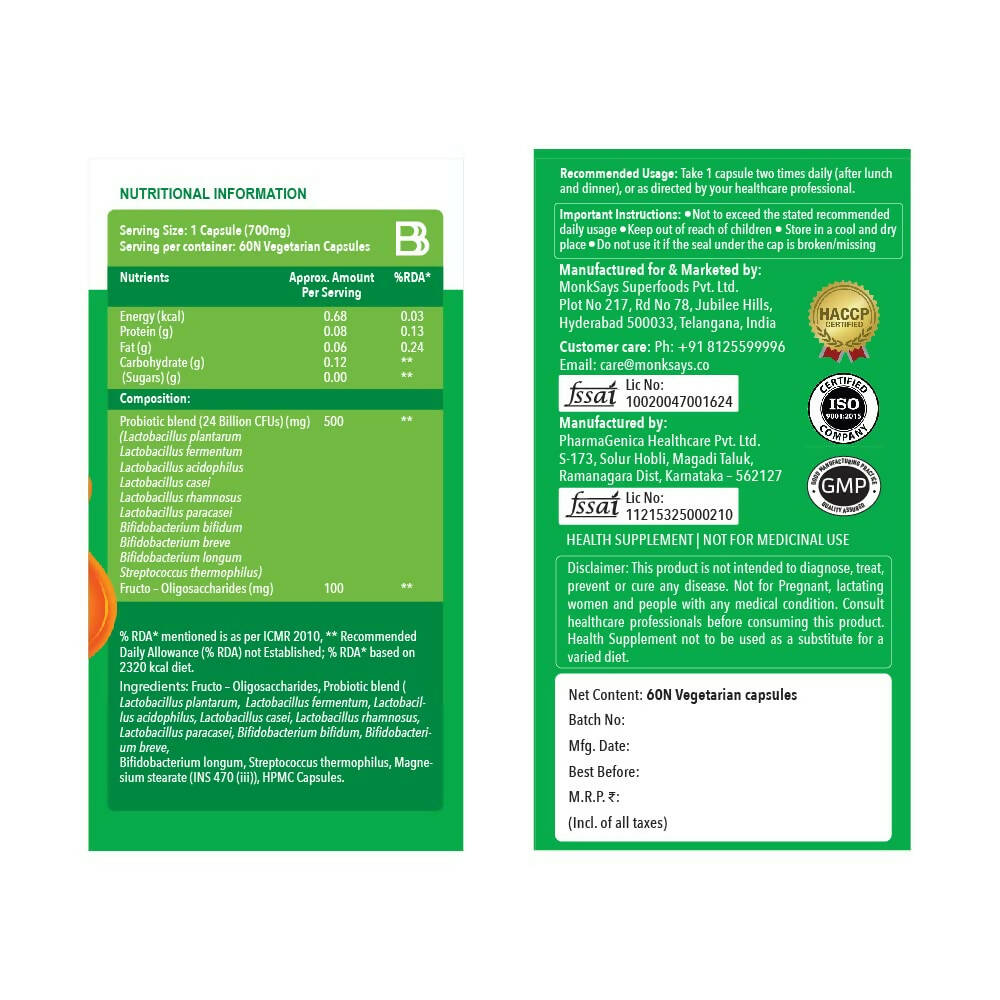 BBETTER Probiotics 24 Billion CFU Capsules - Grab2buy