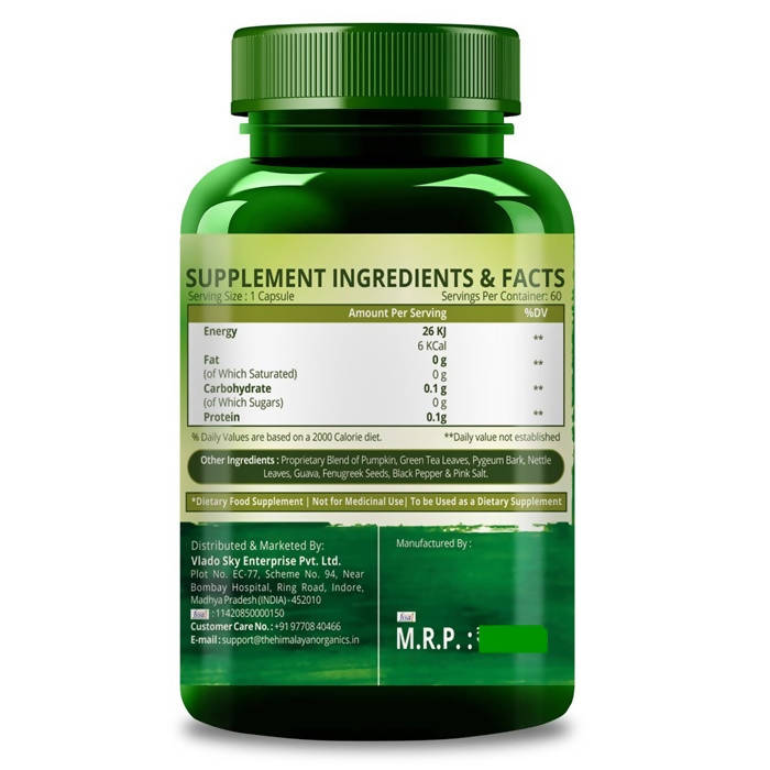 Himalayan Organics Plant Based DHT Blocker Vegetarian Capsules 