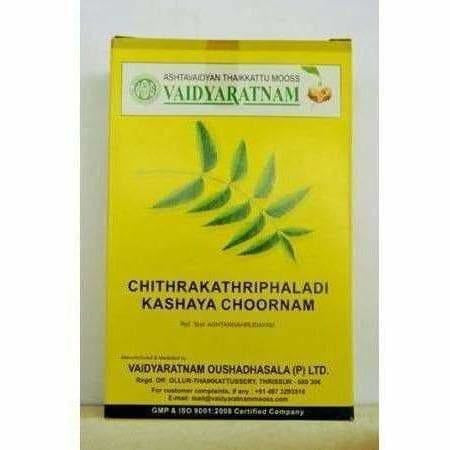 Vaidyaratnam Chitrakathriphaladi kashaya Choornam 