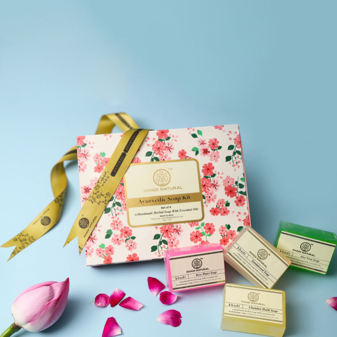 Khadi Natural Ayurvedic Soap Kit Combo Pack Of 4 – 100gm Each 