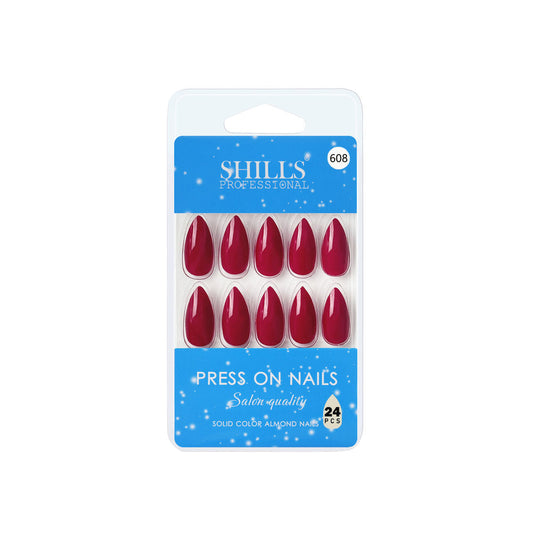 Shills Professional Reusable Press On Nails Almond - SPN608