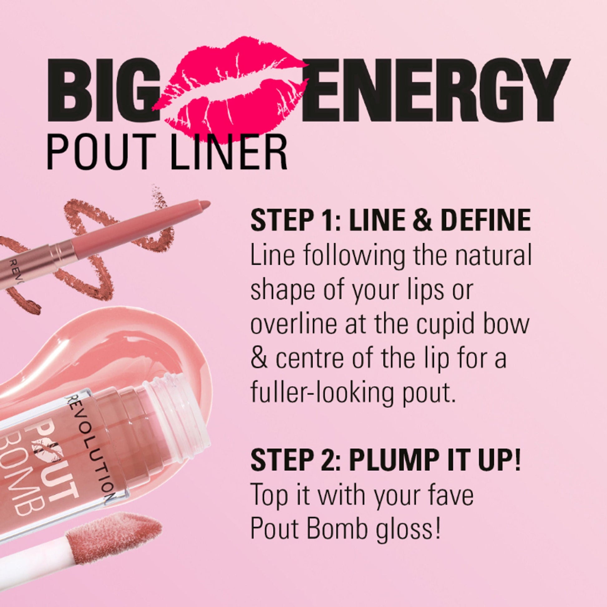 Makeup Revolution Pout Bomb Plumping Lip Liner - Jelly Berry Mauve
