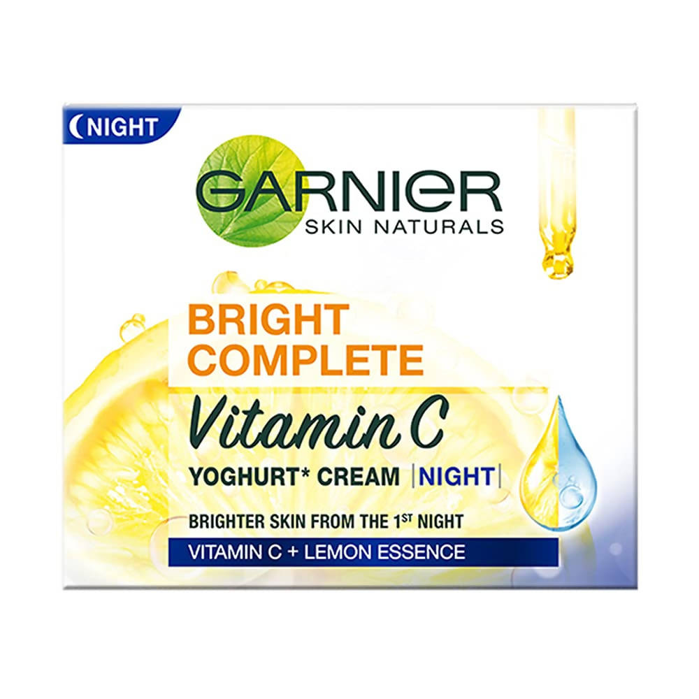 Garnier Bright Complete Vitamin C Yoghurt Night Cream - Swadesiicart