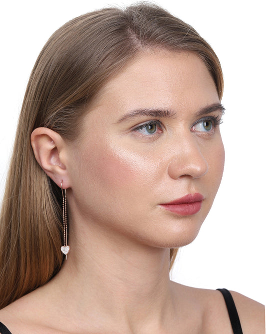 Gold-Polished Green With Navy Blue Cz Floral Stud Earring For Women - Wahe Jewels Noz2Toz