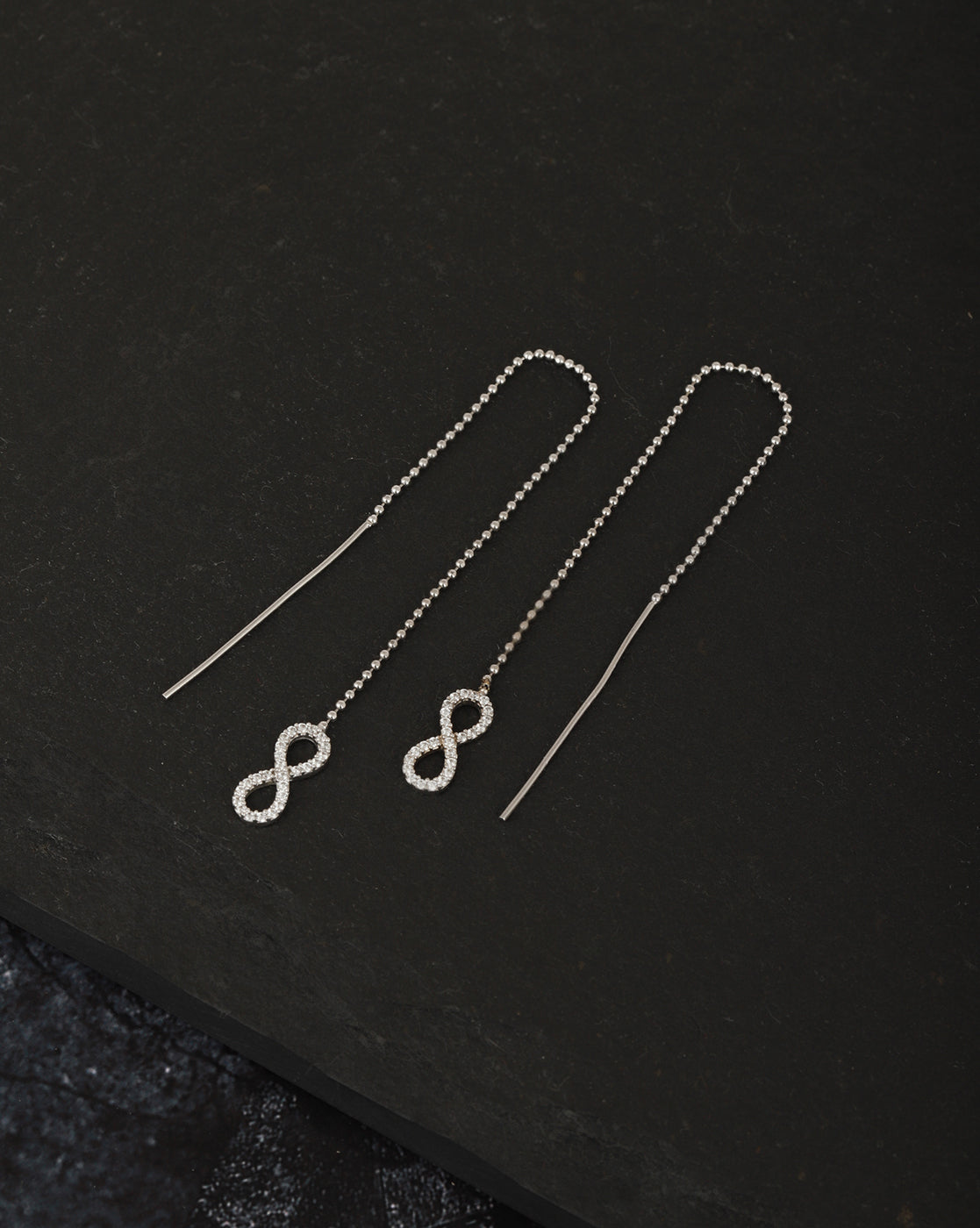 Gold-Polished Half Hoop Earring With Dangling Cz Stone For Women - Wahe Jewels Noz2Toz