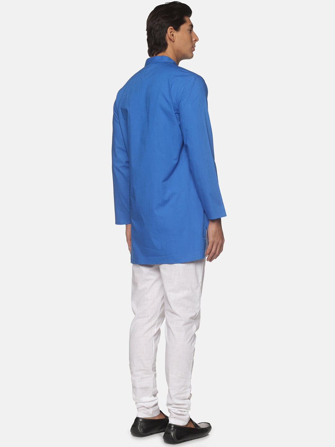 Sethukrishna Men Blue Pure Cotton Kurta with Pyjamas