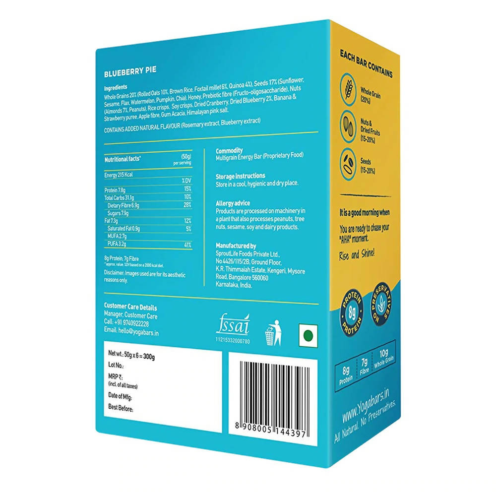 Yoga Bar Blueberry Pie Breakfast Protein Bars