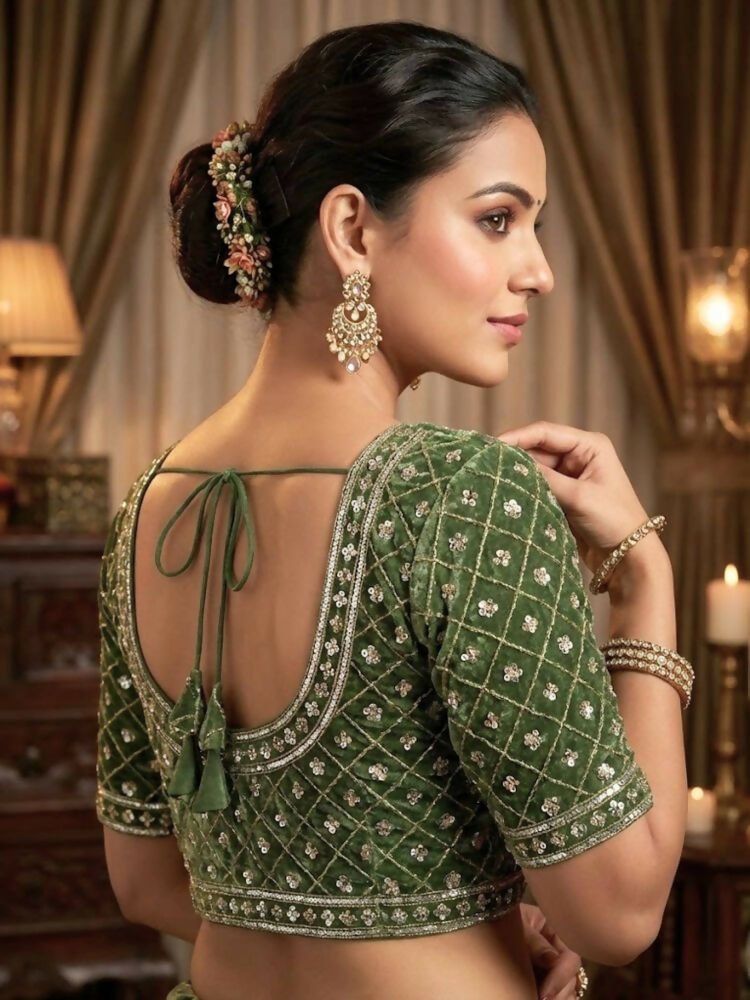 Joban Fashion Mehndi Fandy Satin Silk Party Wear Sarees