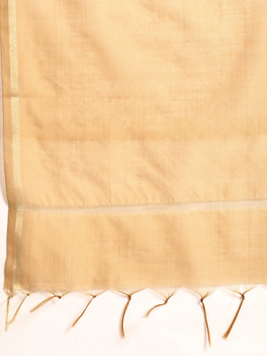 All About You Women Rust Embroidered Kurta with Trousers & Dupatta