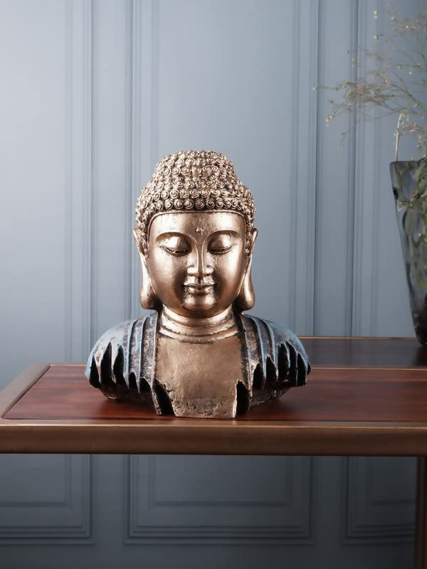The White Ink Decor Meditation Buddha Idol - Grab2buy