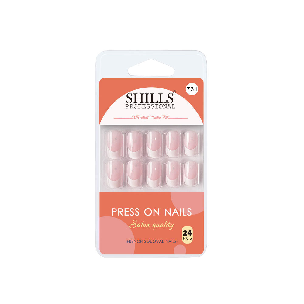 Shills Professional Reusable Press On Nails French Square - SPN731