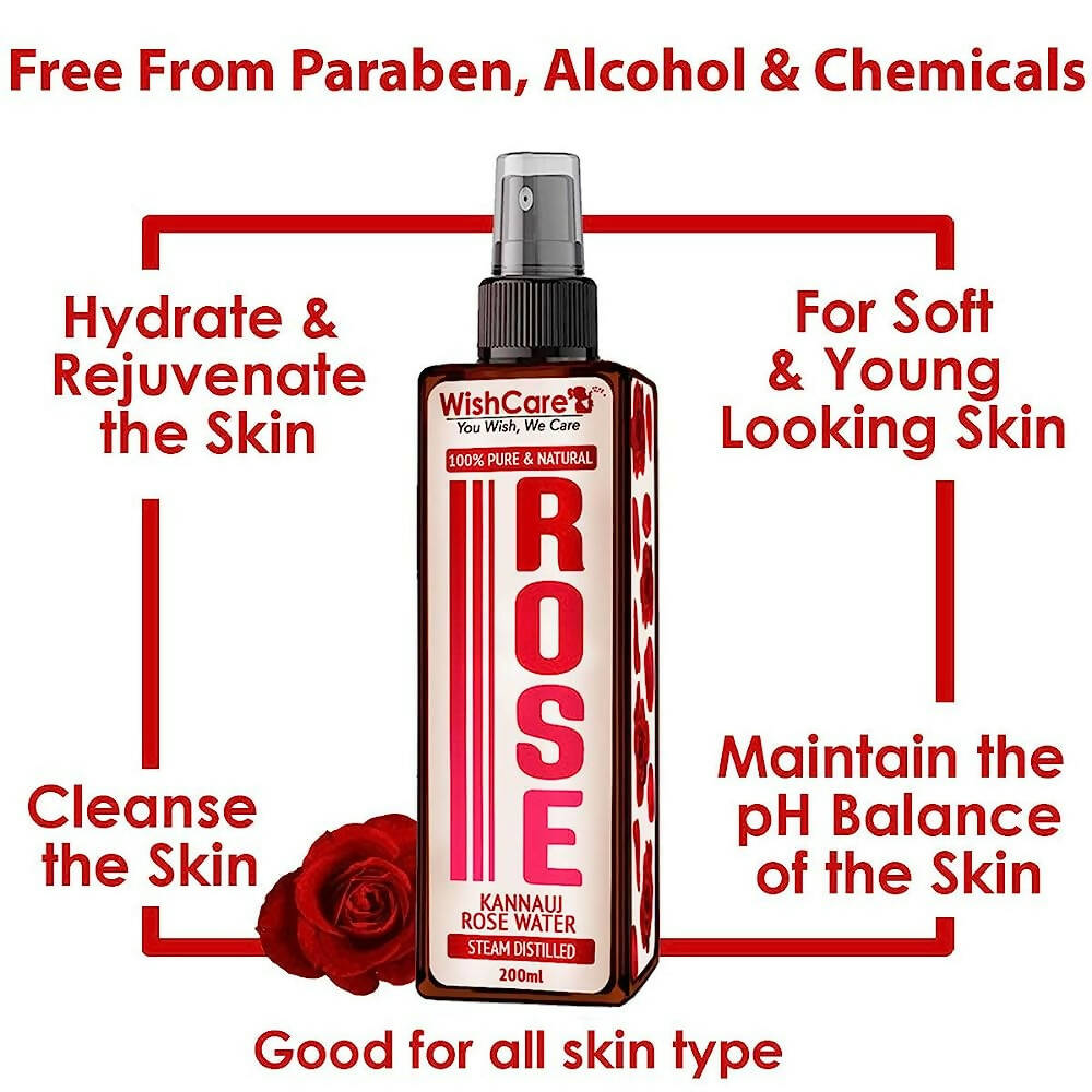 Wishcare 100% Pure & Natural Rose Water  Grab2Buy Wishcare Grab2Buy