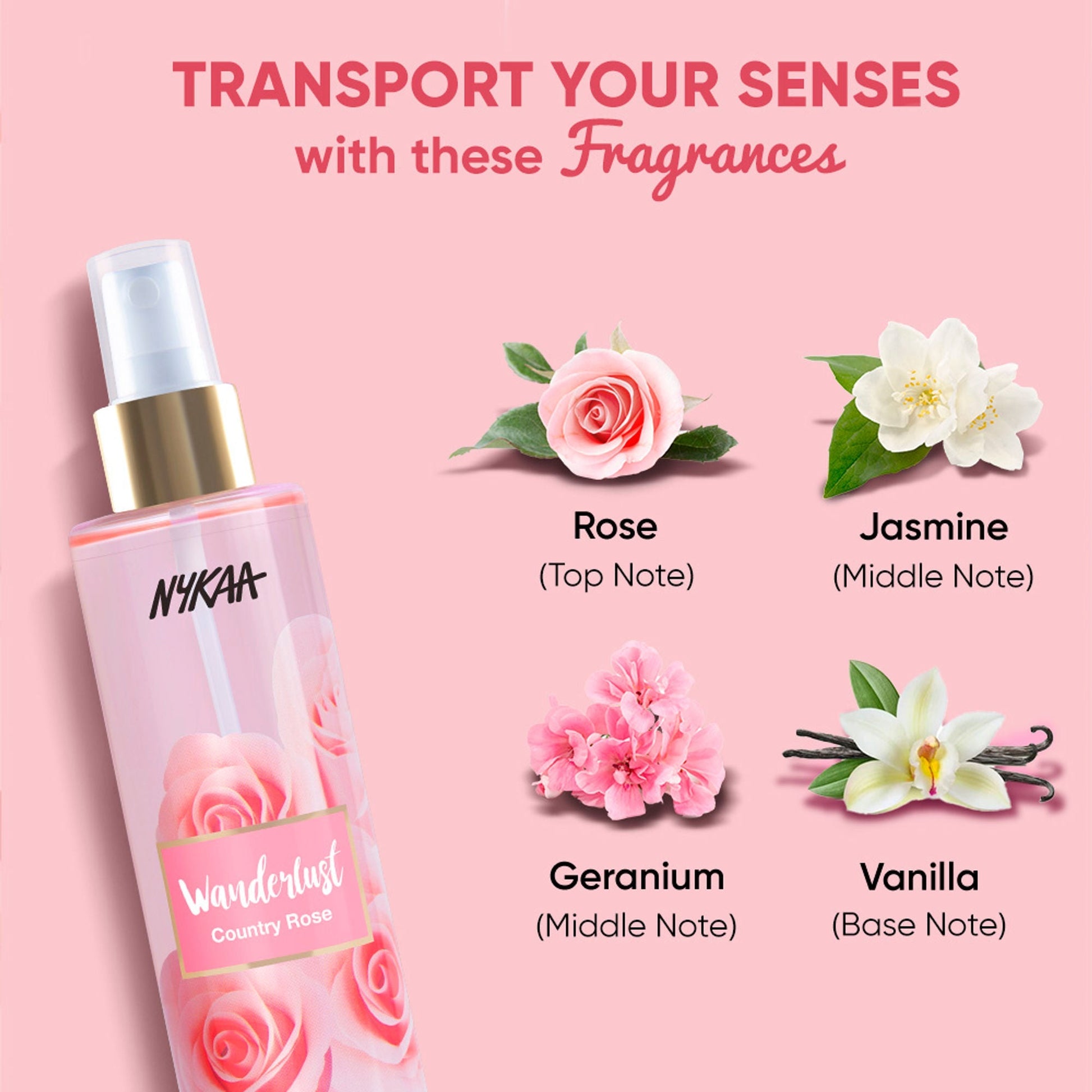 Wanderlust Fragrance Mist For Her - Country Rose  Grab2Buy Wanderlust Grab2Buy
