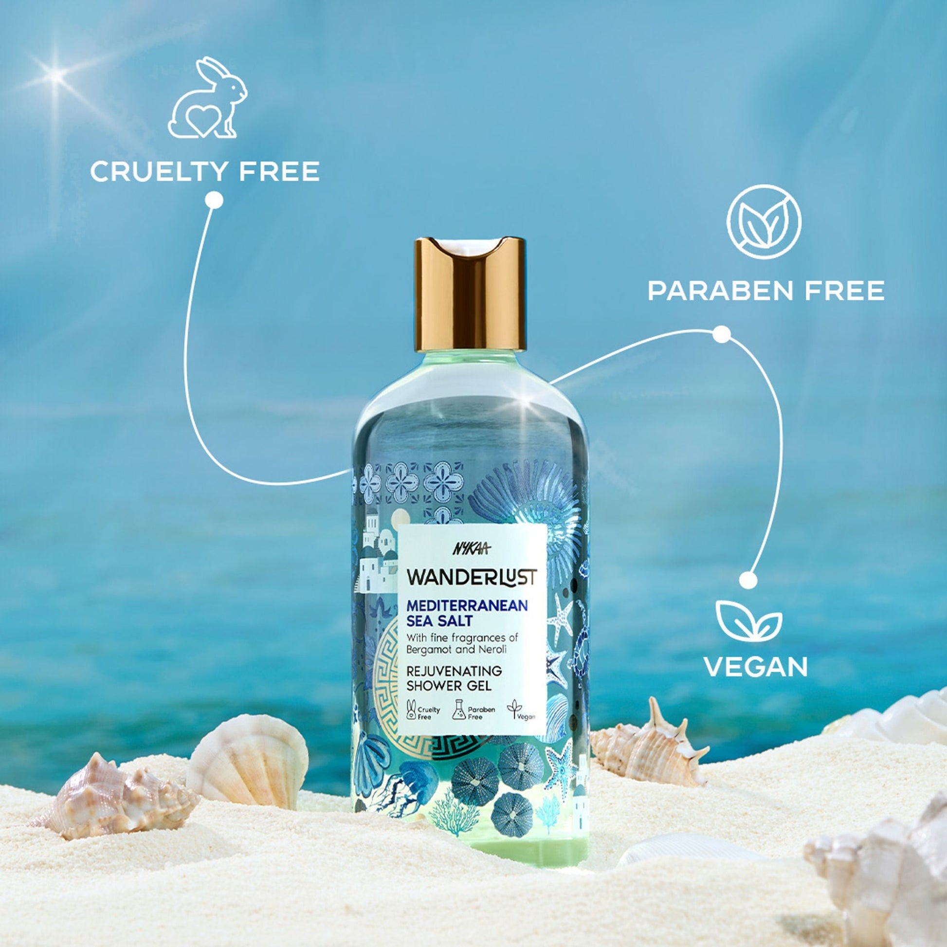 Wanderlust Shower Gels - Mediterranean-Sea-Salt  Grab2Buy Wanderlust Grab2Buy