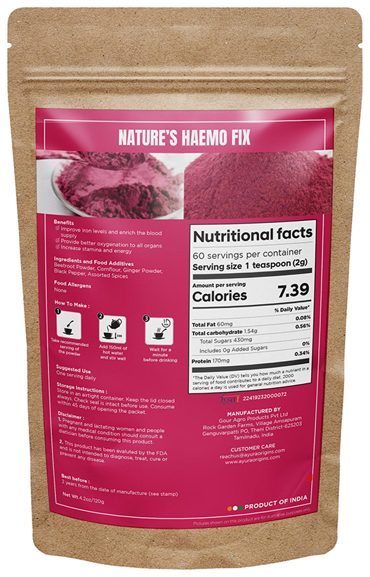 Ayura Origins Nature's Haemo Fix Powder 