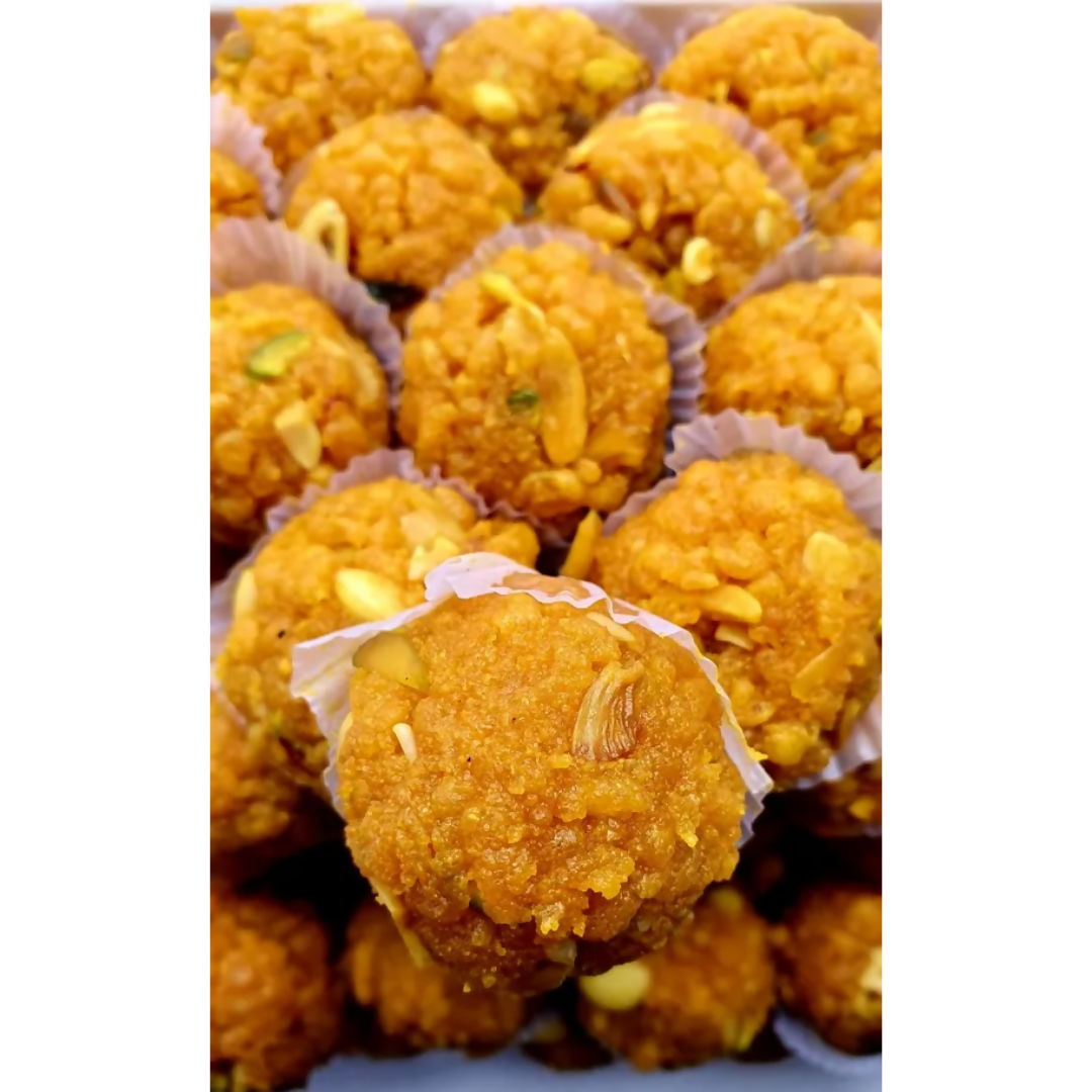 Hameedi Confectioners Zaffrani Moti Boondi Laddu 