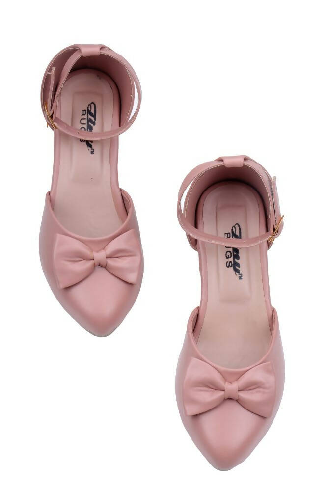 Tiny Bugs Girls Bow Embellished Ballerinas - Peach  Grab2Buy Tiny Bugs Grab2Buy