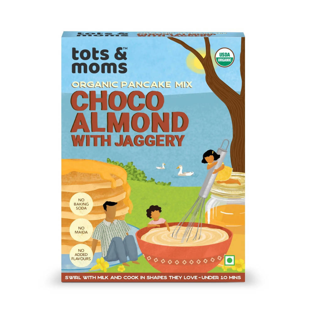 Tots and Moms Organic Choco Almond with Jaggery Pancake Mix  Grab2Buy Tots and Moms Grab2Buy