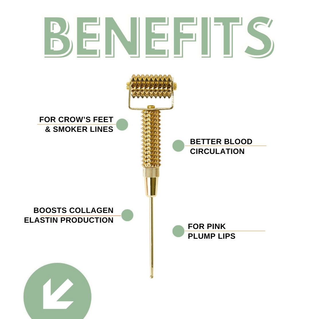 House of Beauty Gold Collagen Roller 