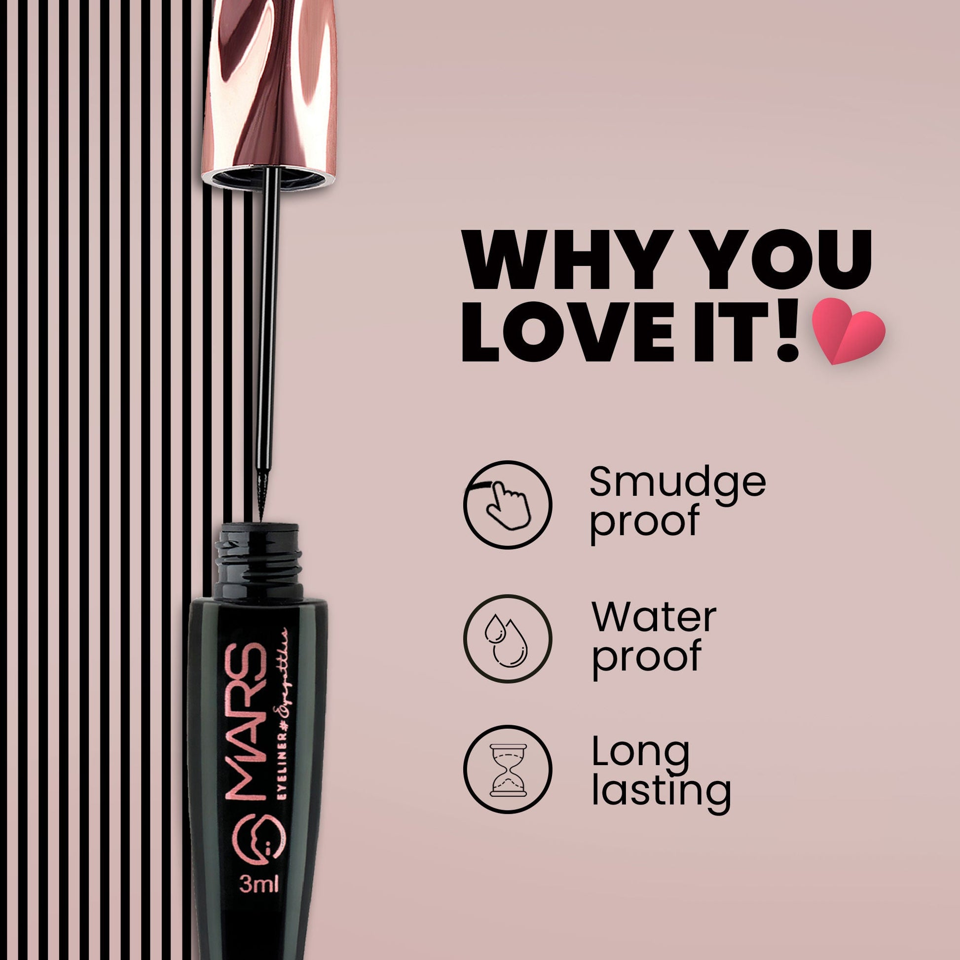 MARS Cosmetics Glossy Liquid Eyeliner - Black 
