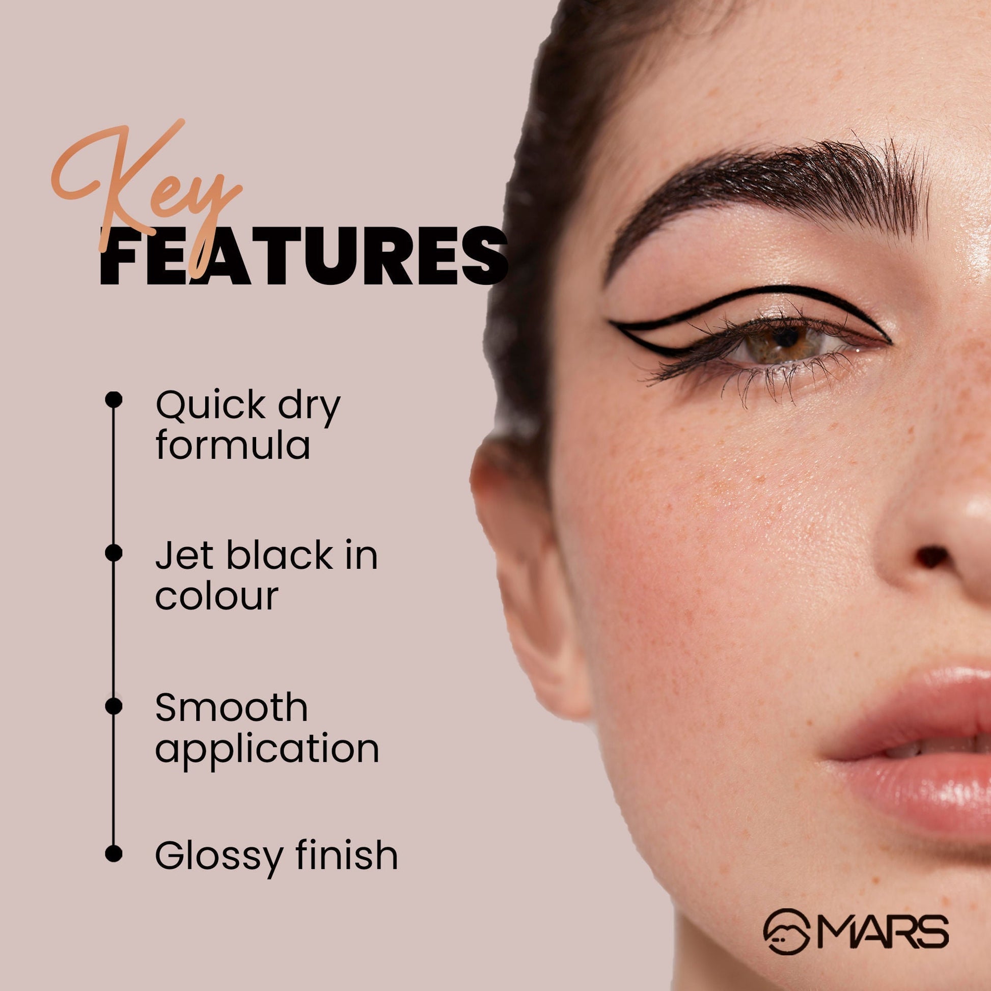 MARS Cosmetics Glossy Liquid Eyeliner - Black 