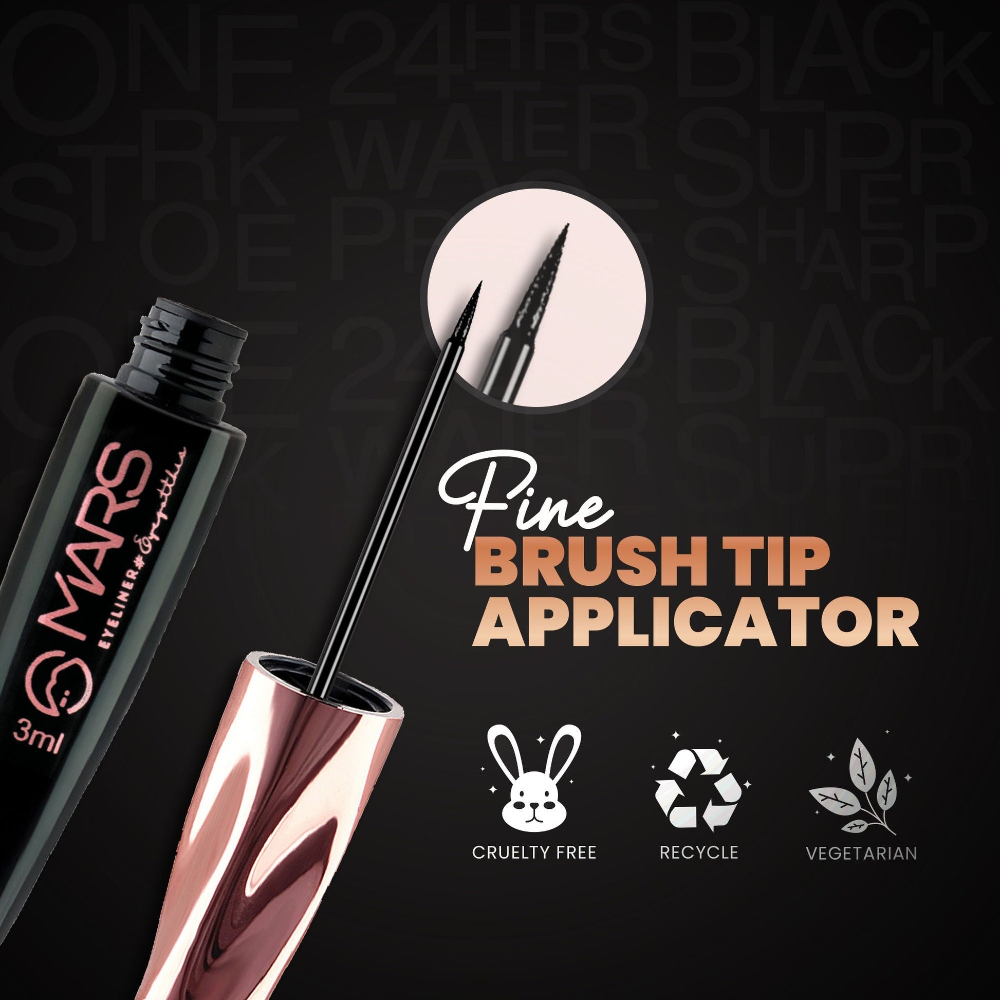 MARS Cosmetics Glossy Liquid Eyeliner - Black 