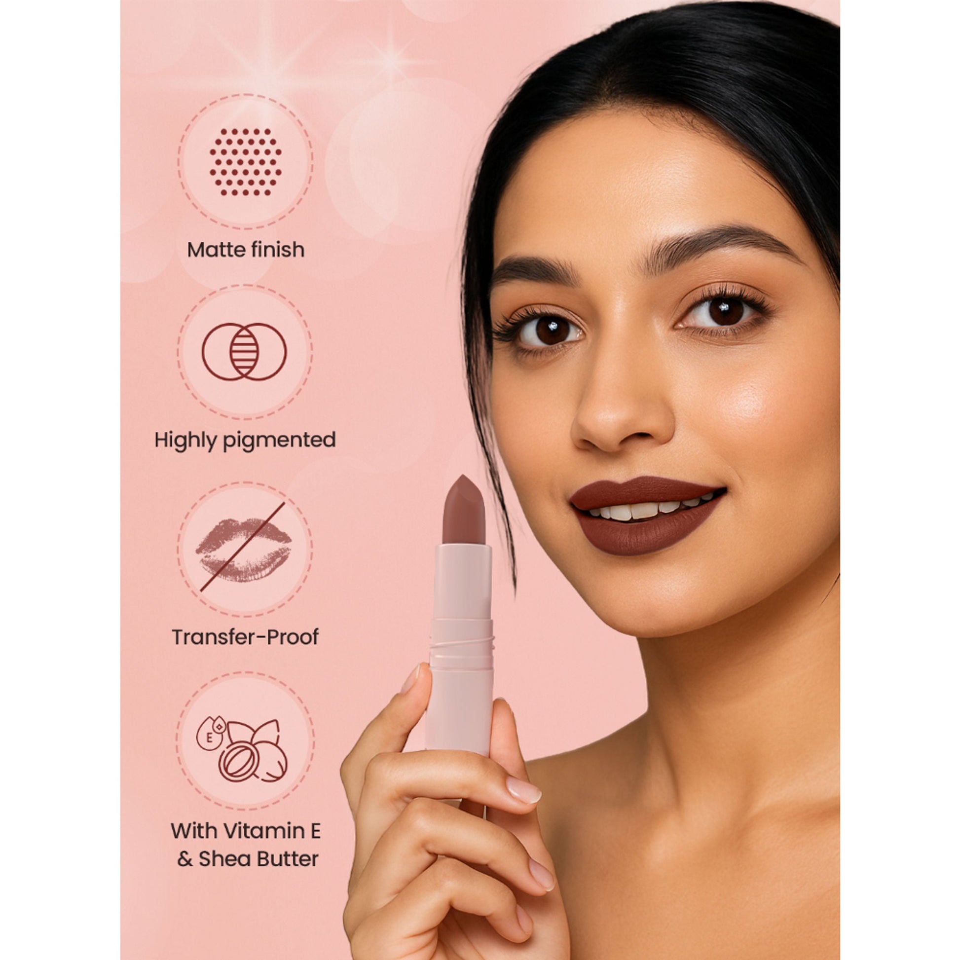 Swiss Beauty Stay All Day Lipstick - 02 Spicy